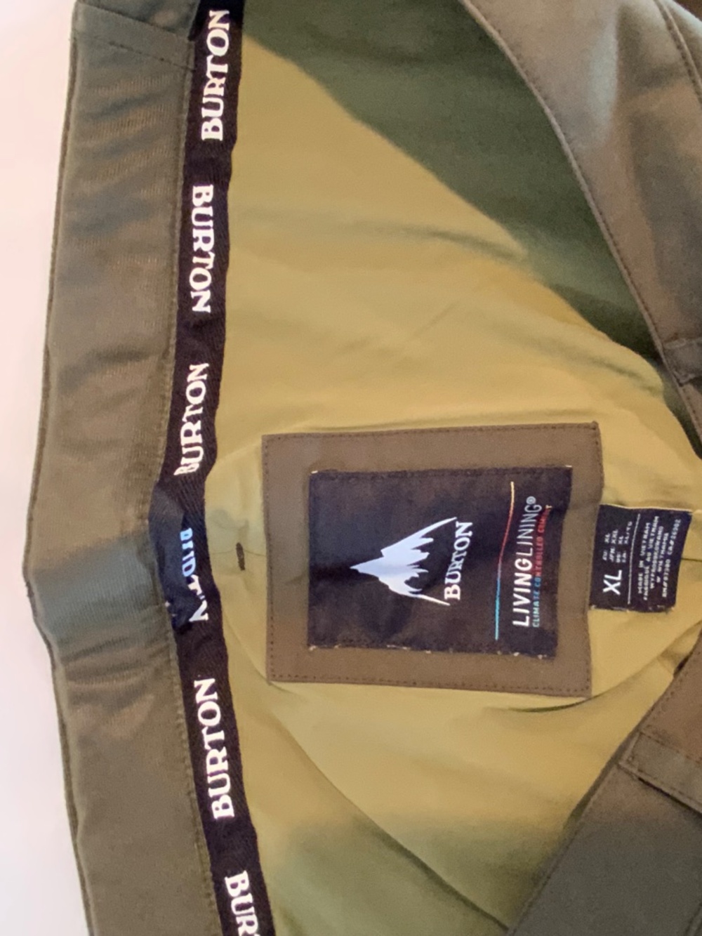 Burton Living Lining Women's XL Olive Green Snowboard Pants - Picture 2 of 2